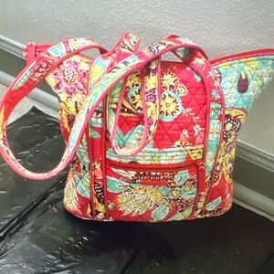 Vera Bradley Extra Large Tote Retied Call Me coral Pink Floral Print